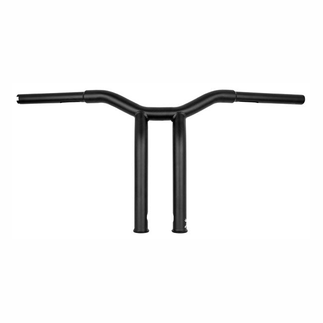 Burly Dominator Raked 1-1/4" T-Bar Handlebars 12” Rise Matte Black