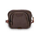 Burly Voyager Motorcycle Handlebar Bag Dark Oak Canvas  - Customhoj