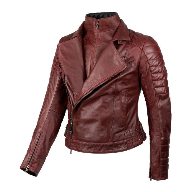 By City Queens Ladies Motorcycle Jacket Garnet / S