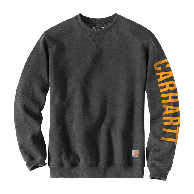 Carhartt Logo Sleeve Sweatshirt Dark Grey / S