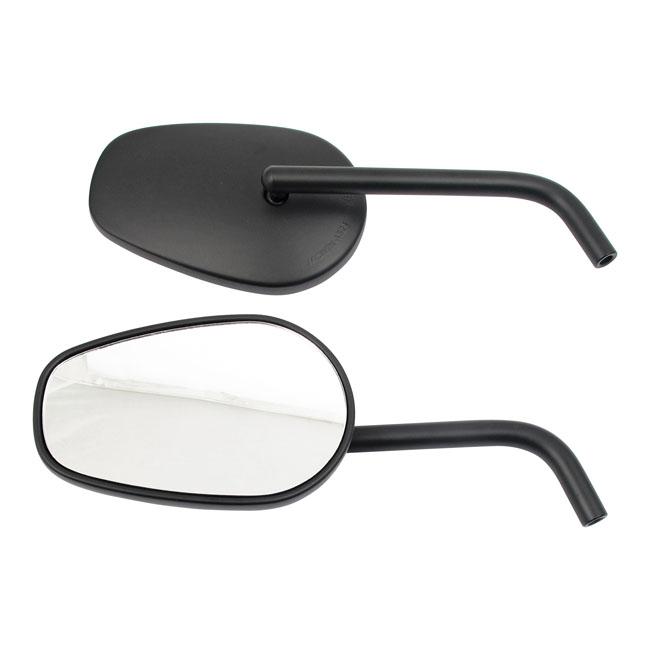 Classic Motorcycle Mirror Set Black