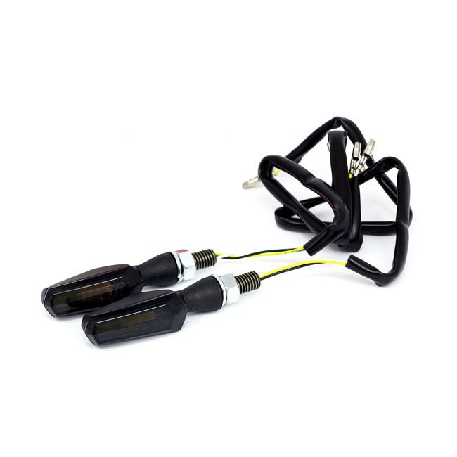 COB LED motorcykelblinklys / positionslys Sort