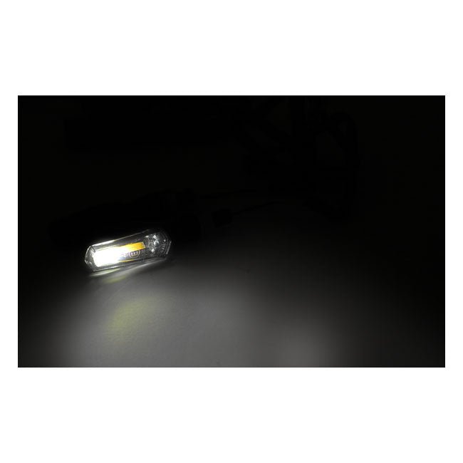 COB LED Motorcycle Turn Signals / Position Lights Black