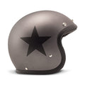 DMD Retro Custom Open Motorcycle Helmet Star Grey / XS (54cm)