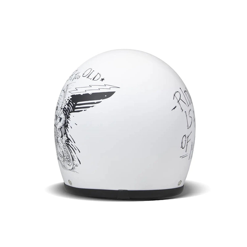 DMD Retro Graphic Open Motorcycle Helmet  - Customhoj