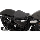 Drag Specialties Bobber Solo Seat for Harley 10-22 XL Sportster / Double Diamond Black / Silver  - Customhoj
