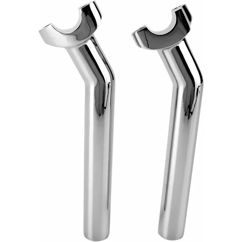 Drag Specialties OEM Style Aluminium Pullback Handlebar Risers without Top Clamp Chrome / 8.5" (21.5cm)