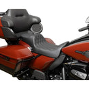Drag Specialties Predator III 2-Up Extended Reach Seat for Harley 08-25 Touring (excl. 23-25 CVO; 24-25 Road Glide / Street Glide) / Diamond Black  - Customhoj