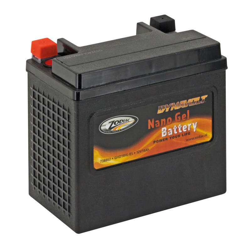 Dynavolt Nano Gel Motorcycle Battery for Harley 04-22 XL Sportster (YTX14L-BS / 65958-04, 14AH, 315CA, 260CCA)