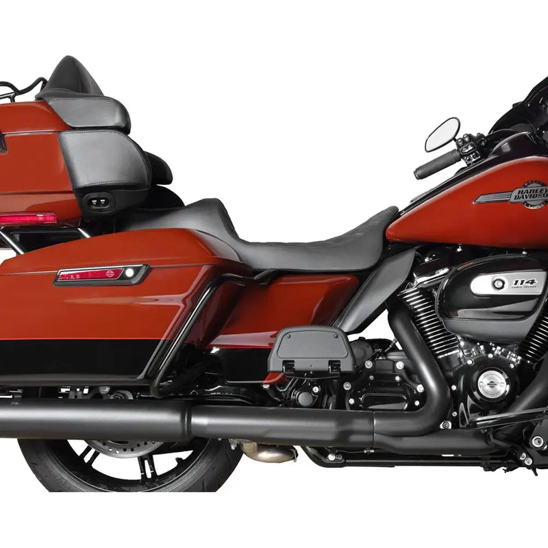 Drag Specialties Predator III 2-Up forlænget rækkevidde sæde til Harley 