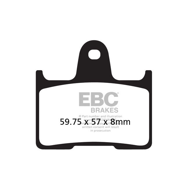 EBC Organic Brake Pads Rear for Harley 14-22 XL Sportster (Replaces OEM: 41300053)