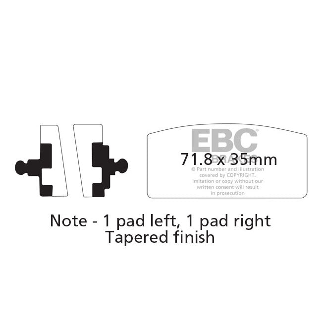 EBC Organic Front Brake Pads for BMW R100 76-77