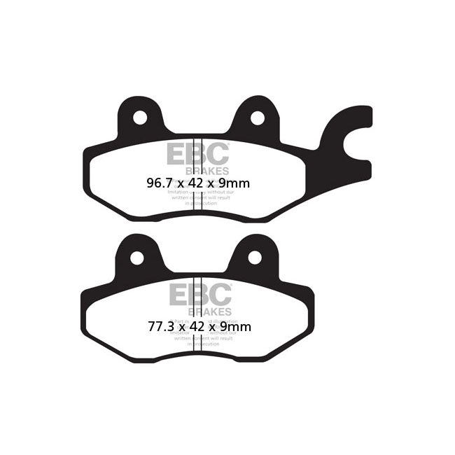 EBC Organic Front Brake Pads for Kawasaki Ninja 400 EX 400 / KRT 17-21