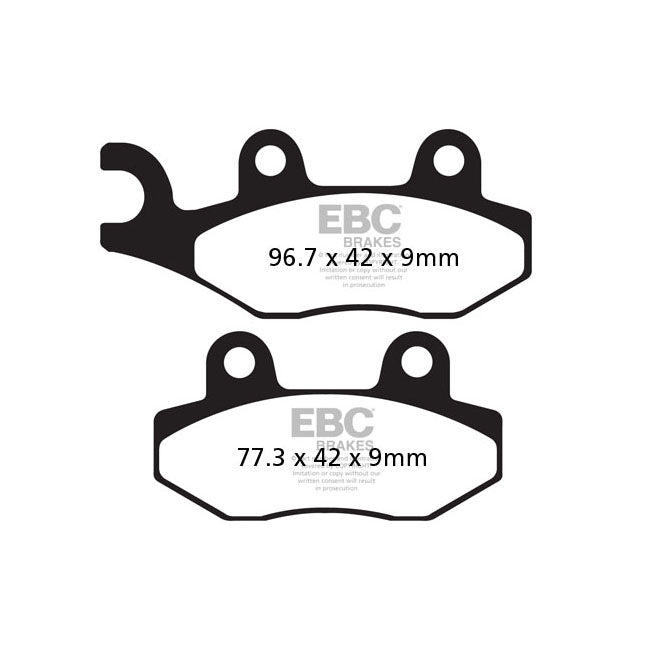 EBC Organic Rear Brake Pads for Triumph Tiger 1200 XCa / XCx / XR / XRt / XRx / Low 18-20