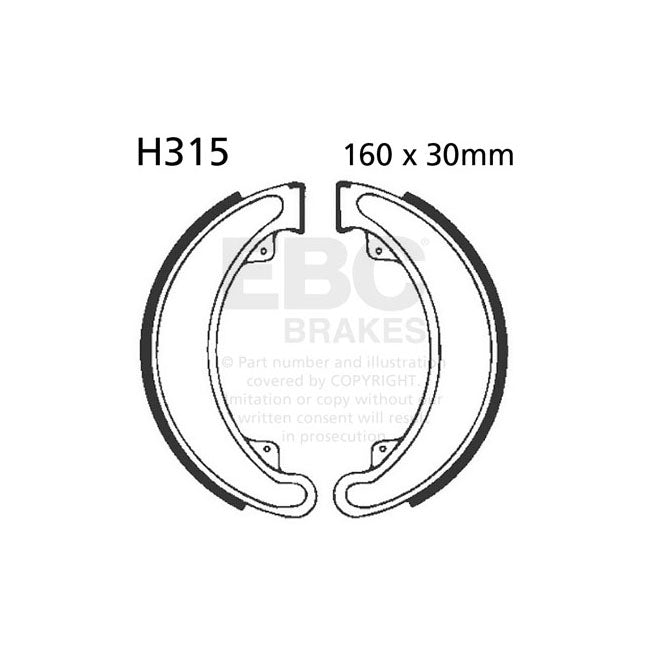 EBC Rear Brake Shoes for Honda CB 400 F 75-79