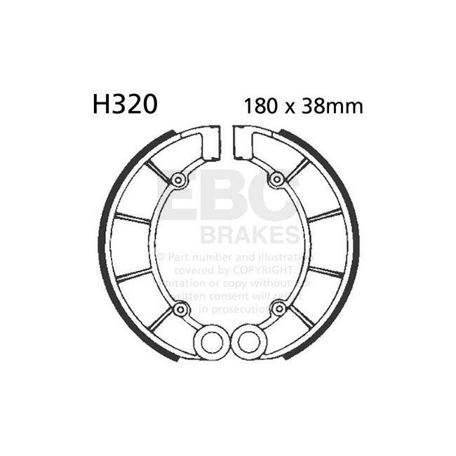 EBC Rear Brake Shoes for Honda CB 650 SCC Nighthawk 1982