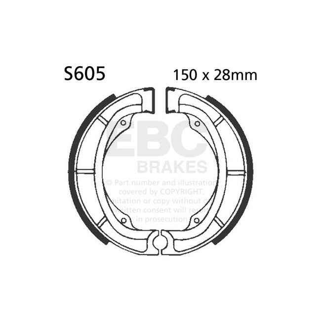 EBC Rear Brake Shoes for Suzuki PE 400 T / X 79-81