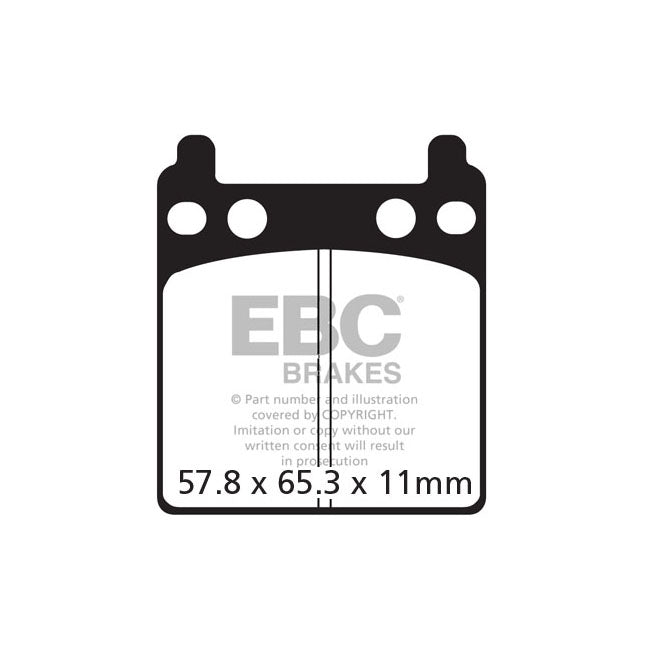 EBC V-Pad Semi Sintered Rear Brake Pads for Honda GL 1000 Goldwing 75-79