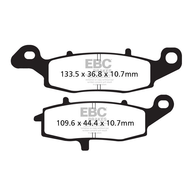 EBC V-Pad Semi Sintered Rear Brake Pads for Suzuki C 1800 Intruder R / RT - VLR 08-13