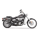 Freedom Performance Radical Radius Slash Cut Exhaust for Harley 06-17 Dyna (excl. FLD) / Black / Sculpted Black  - Customhoj