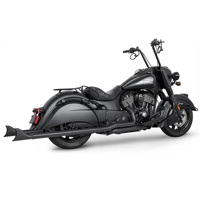 Freedom Performance Sharktail True Duals Exhaust for Indian 14-21 Chief Classic / Dark Horse / Premium / Vintage / Extra Long Black  - Customhoj