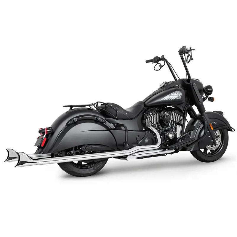 Freedom Performance Sharktail True Duals Exhaust for Indian 14-21 Chief Classic / Dark Horse / Premium / Vintage / Extra Long Chrome  - Customhoj