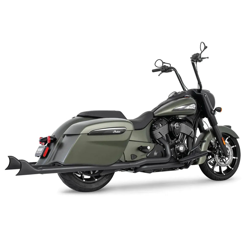 Freedom Performance Sharktail True Duals Exhaust for Indian 14-25 Chieftain / Roadmaster / Springfield / Extra Long Black  - Customhoj