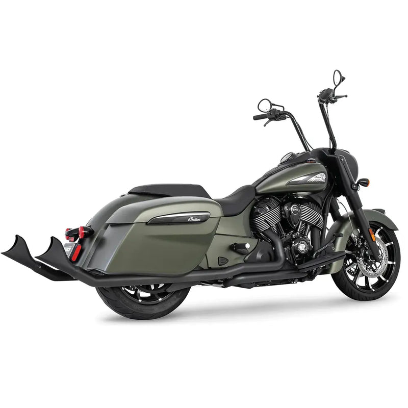 Freedom Performance Sharktail True Duals Exhaust for Indian 14-25 Chieftain / Roadmaster / Springfield / Extra Long Upsweep Black  - Customhoj