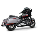Freedom Performance Sharp Curve Radius Slash Cut Exhaust for Harley 17-25 Touring / Chrome / Sculpted Black  - Customhoj