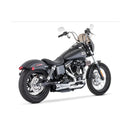 Freedom Performance Shorty American Outlaw 2-into-1 Exhaust for Harley 06-17 Dyna / Chrome / Chrome  - Customhoj