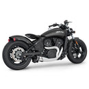 Freedom Performance Shorty American Outlaw 2-into-1 Exhaust for Indian 15-24 Scout / Chrome / Sculpted Black  - Customhoj