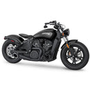 Freedom Performance Shorty Turn Out Slash Cut 2-into-1 Exhaust for Indian 15-24 Scout / Black / Sculpted Black  - Customhoj