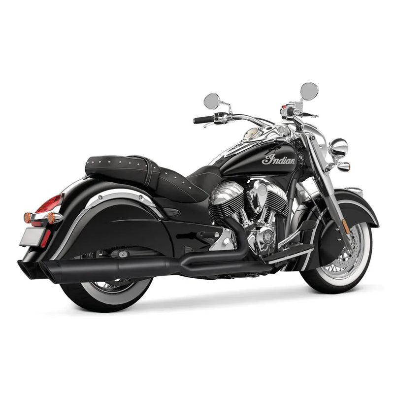 Freedom Performance Union 2-into-1 Exhaust for Indian 14-21 Chief / Black / Slash Cut Black  - Customhoj