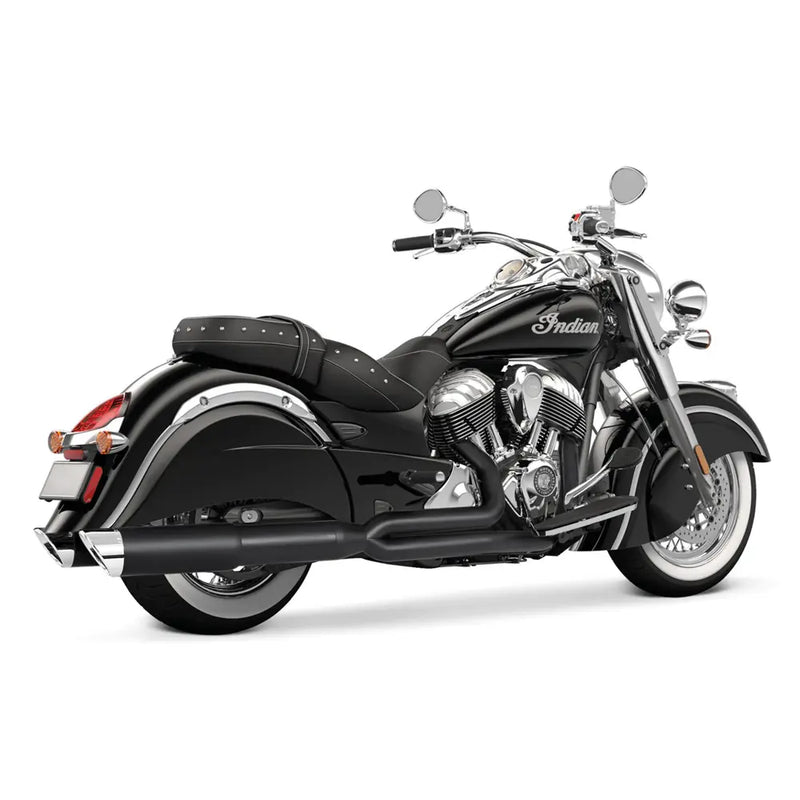 Freedom Performance Union 2-into-1 Exhaust for Indian 14-21 Chief / Black / Slash Cut Chrome  - Customhoj