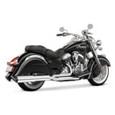 Freedom Performance Union 2-into-1 Exhaust for Indian 14-21 Chief / Chrome / Slash Cut Sculpted Black  - Customhoj