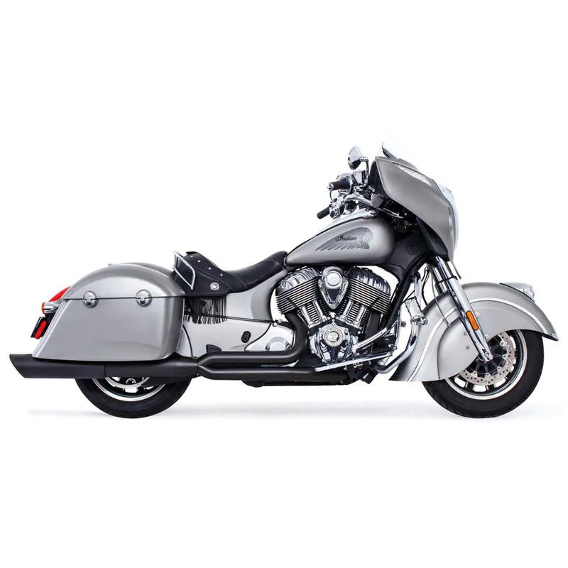 Freedom Performance Union 2-into-1 Exhaust for Indian 14-25 Roadmaster / Springfield / Black / Slash Cut Black  - Customhoj