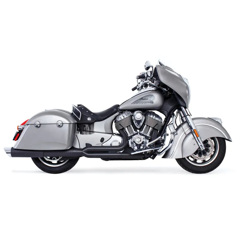Freedom Performance Union 2-into-1 Exhaust for Indian 14-25 Roadmaster / Springfield / Black / Slash Cut Chrome  - Customhoj