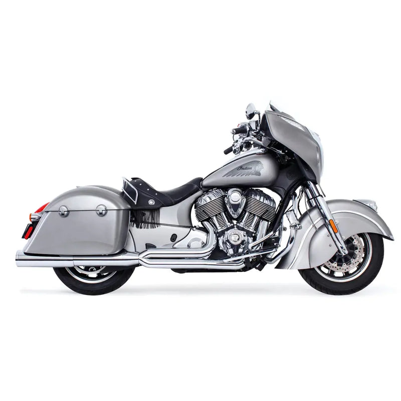 Freedom Performance Union 2-into-1 Exhaust for Indian 14-25 Roadmaster / Springfield / Chrome / Straight Cut Chrome  - Customhoj