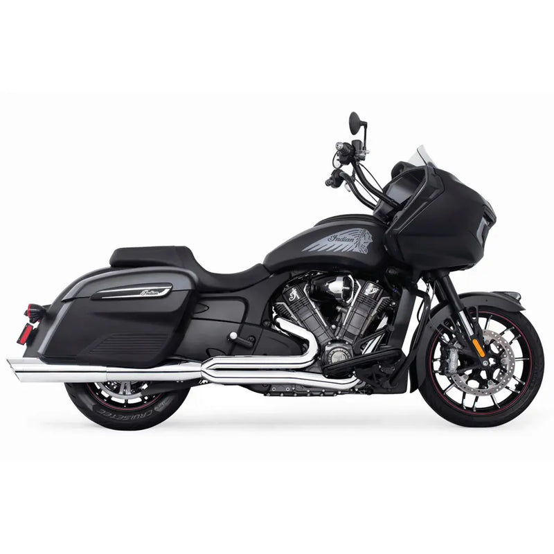 Freedom Performance Union 2-into-1 Exhaust for Indian 20-25 Challenger / Pursuit / Chrome / Slash Cut Chrome  - Customhoj