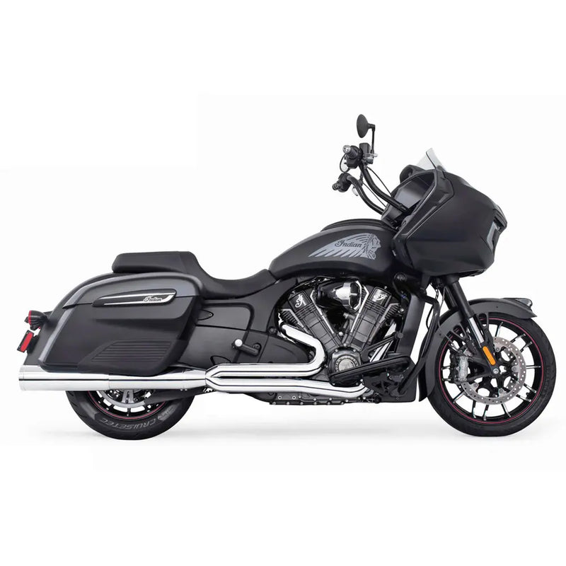 Freedom Performance Union 2-into-1 Exhaust for Indian 20-25 Challenger / Pursuit / Chrome / Straight Cut Chrome  - Customhoj