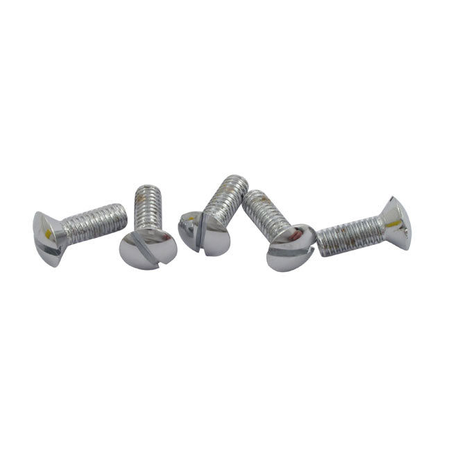 Front Brake Handlebar Master Cylinder Screws for Harley 72-81 Big Twin (Chrome machine screw) (Replaces OEM: 2628)