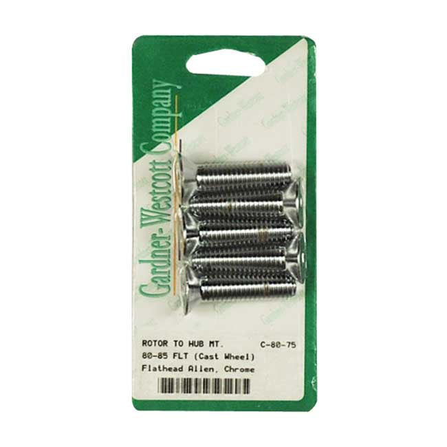 Gardner Westcott Rear Brake Disc Mount Kit for Harley 82-85 FLT with cast wheel (7/16-14 x 1 3/4" Flathead Allen) (Replaces OEM: 1642)