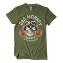 Gas Monkey Garage Skull T-Shirt Olive / S  - Customhoj