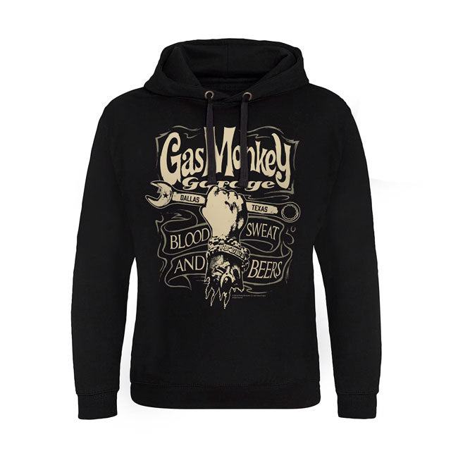 Gas Monkey Garage Wrench Label Epic Hoodie Black / S  - Customhoj