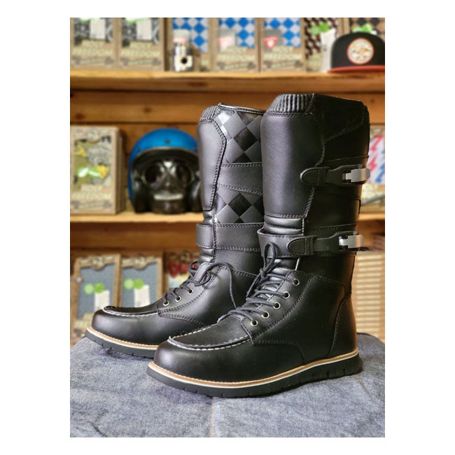 Holy Freedom Night Hawk High Motorcycle Boots