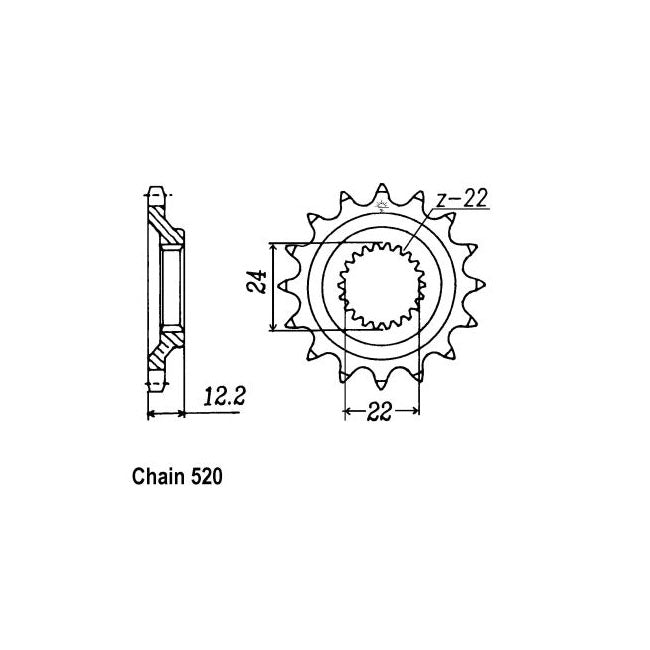 JT Sprockets Front Sprocket Aprilia 600 Pegaso 92-93 JT Front Sprocket for Aprilia Customhoj