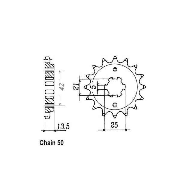 JT Sprockets Front Sprocket Ducati 650 Indiana 87-88 JT Front Sprocket for Ducati Customhoj