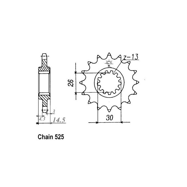 JT Sprockets Front Sprocket Honda CB750 F11-N (CB Seven Fifty) 92-01 JT Front Sprocket for Honda Customhoj