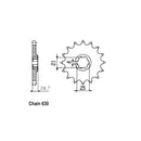 JT Sprockets Front Sprocket Honda CB750K7,F2 (630) 77-78 JT Front Sprocket for Honda Customhoj