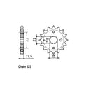 JT Sprockets Front Sprocket Honda CBR400RRH JT Front Sprocket for Honda Customhoj